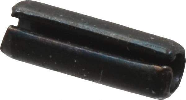 Value Collection - 2mm Diam x 6mm Long Slotted Spring Pin - Grade 1070-1080 Steel, Plain Finish - Apex Tool & Supply