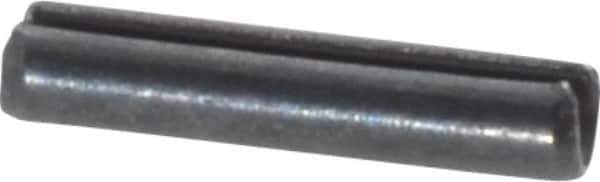Value Collection - 2mm Diam x 10mm Long Slotted Spring Pin - Grade 1070-1080 Steel, Plain Finish - Apex Tool & Supply