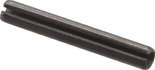 Value Collection - 2mm Diam x 14mm Long Slotted Spring Pin - Grade 1070-1080 Steel, Plain Finish - Apex Tool & Supply