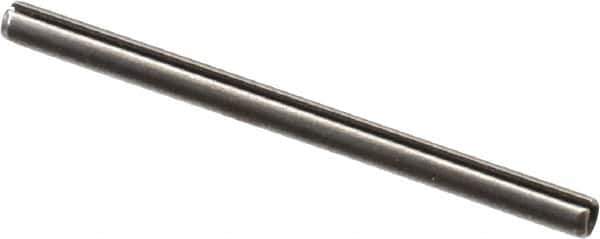 Value Collection - 2mm Diam x 30mm Long Slotted Spring Pin - Grade 1070-1080 Steel, Plain Finish - Apex Tool & Supply