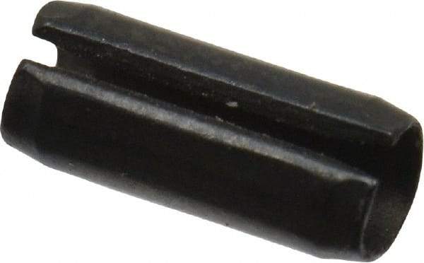 Value Collection - 2.5mm Diam x 6mm Long Slotted Spring Pin - Grade 1070-1080 Steel, Plain Finish - Apex Tool & Supply