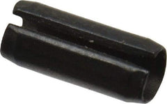 Value Collection - 2.5mm Diam x 6mm Long Slotted Spring Pin - Grade 1070-1080 Steel, Plain Finish - Apex Tool & Supply