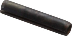 Value Collection - 2.5mm Diam x 12mm Long Slotted Spring Pin - Grade 1070-1080 Steel, Plain Finish - Apex Tool & Supply