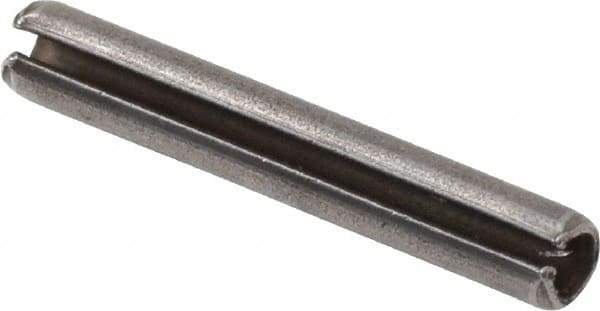 Value Collection - 2.5mm Diam x 16mm Long Slotted Spring Pin - Grade 1070-1080 Steel, Plain Finish - Apex Tool & Supply