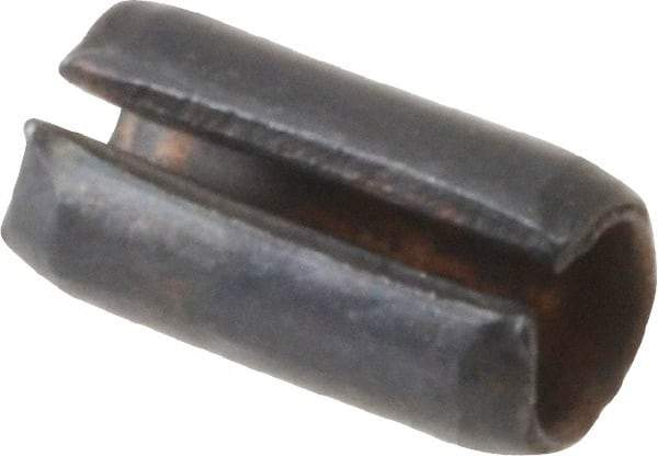 Value Collection - 3mm Diam x 6mm Long Slotted Spring Pin - Grade 1070-1080 Steel, Plain Finish - Apex Tool & Supply