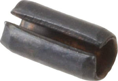 Value Collection - 3mm Diam x 6mm Long Slotted Spring Pin - Grade 1070-1080 Steel, Plain Finish - Apex Tool & Supply