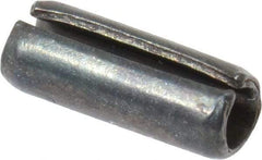 Value Collection - 3mm Diam x 8mm Long Slotted Spring Pin - Grade 1070-1080 Steel, Plain Finish - Apex Tool & Supply