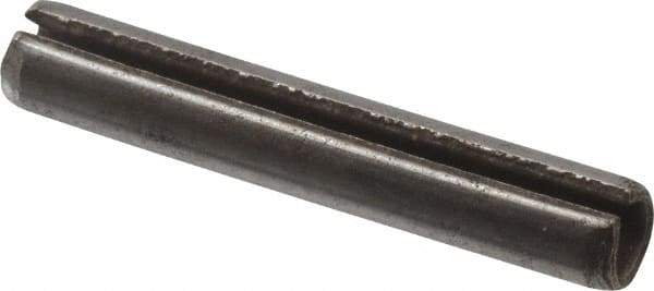 Value Collection - 3mm Diam x 18mm Long Slotted Spring Pin - Grade 1070-1080 Steel, Plain Finish - Apex Tool & Supply