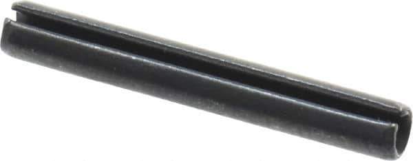 Value Collection - 3mm Diam x 22mm Long Slotted Spring Pin - Grade 1070-1080 Steel, Plain Finish - Apex Tool & Supply