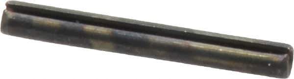 Value Collection - 3mm Diam x 24mm Long Slotted Spring Pin - Grade 1070-1080 Steel, Plain Finish - Apex Tool & Supply