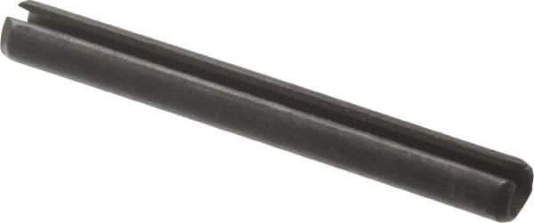 Value Collection - 3mm Diam x 26mm Long Slotted Spring Pin - Grade 1070-1080 Steel, Plain Finish - Apex Tool & Supply