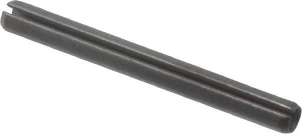 Value Collection - 3mm Diam x 30mm Long Slotted Spring Pin - Grade 1070-1080 Steel, Plain Finish - Apex Tool & Supply