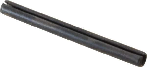 Value Collection - 3mm Diam x 32mm Long Slotted Spring Pin - Grade 1070-1080 Steel, Plain Finish - Apex Tool & Supply