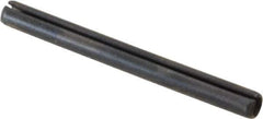 Value Collection - 3mm Diam x 32mm Long Slotted Spring Pin - Grade 1070-1080 Steel, Plain Finish - Apex Tool & Supply