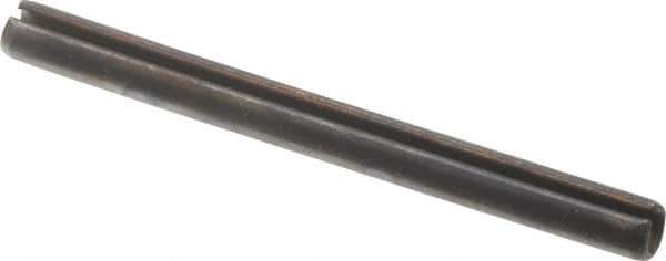 Value Collection - 3mm Diam x 35mm Long Slotted Spring Pin - Grade 1070-1080 Steel, Plain Finish - Apex Tool & Supply