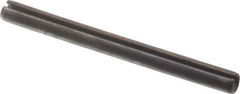 Value Collection - 3mm Diam x 35mm Long Slotted Spring Pin - Grade 1070-1080 Steel, Plain Finish - Apex Tool & Supply
