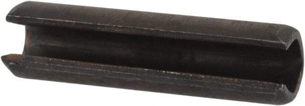 Value Collection - 3.5mm Diam x 14mm Long Slotted Spring Pin - Grade 1070-1080 Steel, Plain Finish - Apex Tool & Supply
