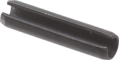 Value Collection - 3.5mm Diam x 16mm Long Slotted Spring Pin - Grade 1070-1080 Steel, Plain Finish - Apex Tool & Supply