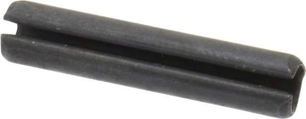 Value Collection - 3.5mm Diam x 18mm Long Slotted Spring Pin - Grade 1070-1080 Steel, Plain Finish - Apex Tool & Supply