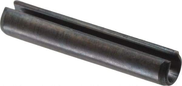 Value Collection - 3.5mm Diam x 20mm Long Slotted Spring Pin - Grade 1070-1080 Steel, Plain Finish - Apex Tool & Supply