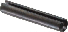Value Collection - 3.5mm Diam x 20mm Long Slotted Spring Pin - Grade 1070-1080 Steel, Plain Finish - Apex Tool & Supply