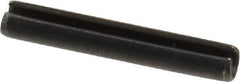 Value Collection - 3.5mm Diam x 24mm Long Slotted Spring Pin - Grade 1070-1080 Steel, Plain Finish - Apex Tool & Supply