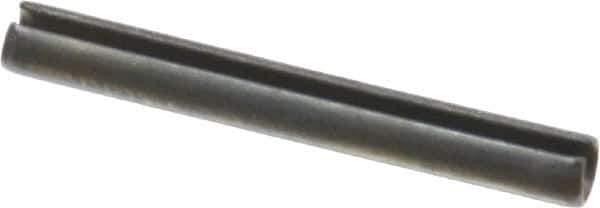 Value Collection - 3.5mm Diam x 30mm Long Slotted Spring Pin - Grade 1070-1080 Steel, Plain Finish - Apex Tool & Supply