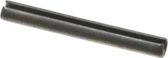 Value Collection - 3.5mm Diam x 30mm Long Slotted Spring Pin - Grade 1070-1080 Steel, Plain Finish - Apex Tool & Supply