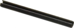 Value Collection - 3.5mm Diam x 40mm Long Slotted Spring Pin - Grade 1070-1080 Steel, Plain Finish - Apex Tool & Supply