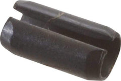 Value Collection - 4mm Diam x 8mm Long Slotted Spring Pin - Grade 1070-1080 Steel, Plain Finish - Apex Tool & Supply