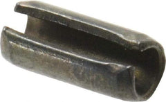 Value Collection - 4mm Diam x 10mm Long Slotted Spring Pin - Grade 1070-1080 Steel, Plain Finish - Apex Tool & Supply