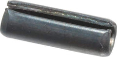 Value Collection - 4mm Diam x 12mm Long Slotted Spring Pin - Grade 1070-1080 Steel, Plain Finish - Apex Tool & Supply