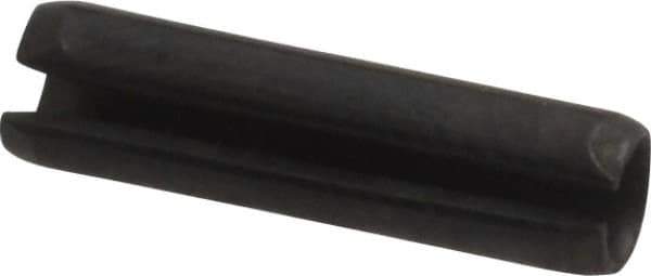 Value Collection - 4mm Diam x 16mm Long Slotted Spring Pin - Grade 1070-1080 Steel, Plain Finish - Apex Tool & Supply