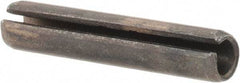 Value Collection - 4mm Diam x 20mm Long Slotted Spring Pin - Grade 1070-1080 Steel, Plain Finish - Apex Tool & Supply