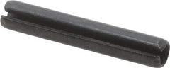Value Collection - 4mm Diam x 24mm Long Slotted Spring Pin - Grade 1070-1080 Steel, Plain Finish - Apex Tool & Supply