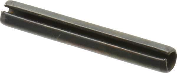 Value Collection - 4mm Diam x 28mm Long Slotted Spring Pin - Grade 1070-1080 Steel, Plain Finish - Apex Tool & Supply