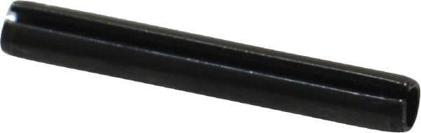 Value Collection - 4mm Diam x 30mm Long Slotted Spring Pin - Grade 1070-1080 Steel, Plain Finish - Apex Tool & Supply