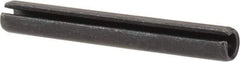 Value Collection - 4mm Diam x 32mm Long Slotted Spring Pin - Grade 1070-1080 Steel, Plain Finish - Apex Tool & Supply