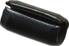 Value Collection - 5mm Diam x 10mm Long Slotted Spring Pin - Grade 1070-1080 Steel, Plain Finish - Apex Tool & Supply