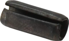 Value Collection - 5mm Diam x 12mm Long Slotted Spring Pin - Grade 1070-1080 Steel, Plain Finish - Apex Tool & Supply
