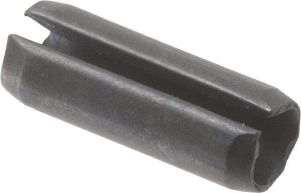 Value Collection - 5mm Diam x 14mm Long Slotted Spring Pin - Grade 1070-1080 Steel, Plain Finish - Apex Tool & Supply