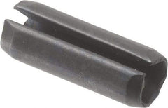 Value Collection - 5mm Diam x 14mm Long Slotted Spring Pin - Grade 1070-1080 Steel, Plain Finish - Apex Tool & Supply