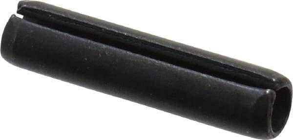 Value Collection - 5mm Diam x 22mm Long Slotted Spring Pin - Grade 1070-1080 Steel, Plain Finish - Apex Tool & Supply