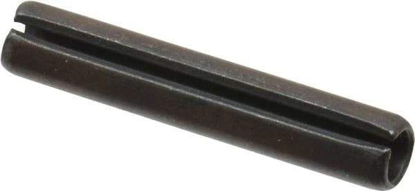 Value Collection - 5mm Diam x 28mm Long Slotted Spring Pin - Grade 1070-1080 Steel, Plain Finish - Apex Tool & Supply
