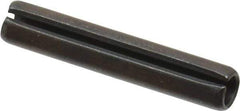 Value Collection - 5mm Diam x 28mm Long Slotted Spring Pin - Grade 1070-1080 Steel, Plain Finish - Apex Tool & Supply