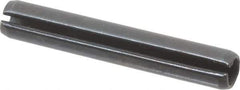 Value Collection - 5mm Diam x 32mm Long Slotted Spring Pin - Grade 1070-1080 Steel, Plain Finish - Apex Tool & Supply