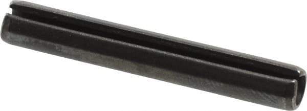 Value Collection - 5mm Diam x 35mm Long Slotted Spring Pin - Grade 1070-1080 Steel, Plain Finish - Apex Tool & Supply
