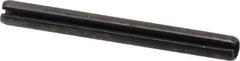 Value Collection - 5mm Diam x 50mm Long Slotted Spring Pin - Grade 1070-1080 Steel, Plain Finish - Apex Tool & Supply
