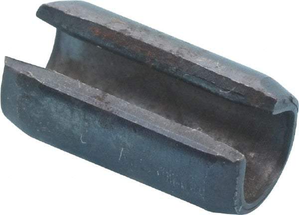 Value Collection - 6mm Diam x 12mm Long Slotted Spring Pin - Grade 1070-1080 Steel, Plain Finish - Apex Tool & Supply