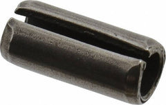 Value Collection - 6mm Diam x 14mm Long Slotted Spring Pin - Grade 1070-1080 Steel, Plain Finish - Apex Tool & Supply